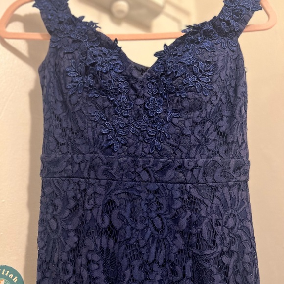 Maxi Navy Evening Dress - Picture 1 of 11